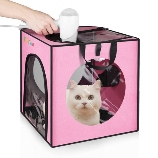 FUNADD Pet Bath Drying Box Portable Folding Dryer Cage, Suitable for Pets up to 5kg - Reluova