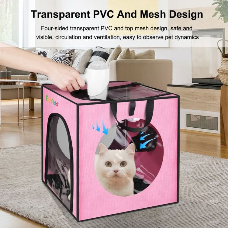 FUNADD Pet Bath Drying Box Portable Folding Dryer Cage, Suitable for Pets up to 5kg - Reluova