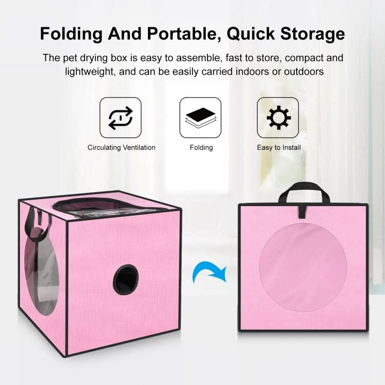 FUNADD Pet Bath Drying Box Portable Folding Dryer Cage, Suitable for Pets up to 5kg - Reluova