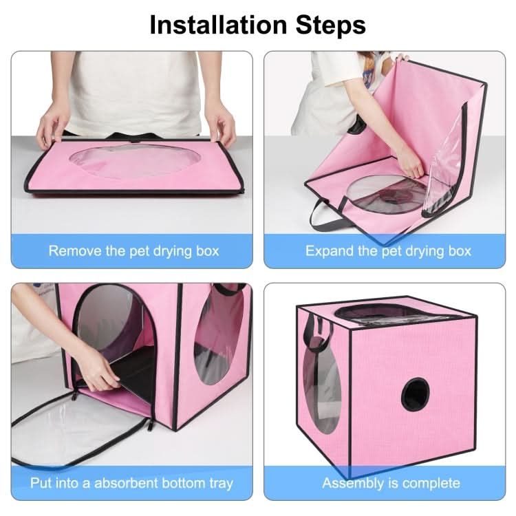 FUNADD Pet Bath Drying Box Portable Folding Dryer Cage, Suitable for Pets up to 5kg - Reluova