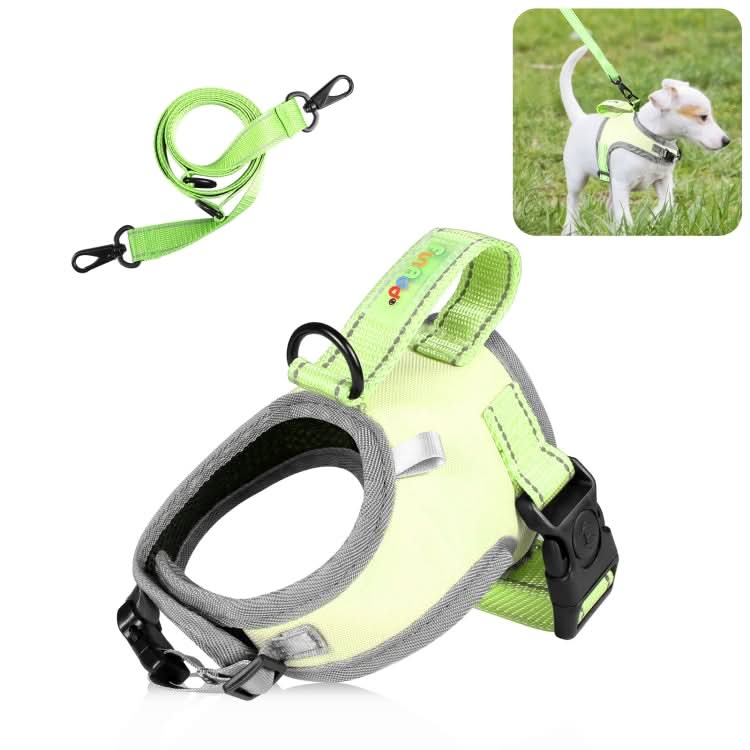 FunAdd Traction Rope Reflective Breathable Nylon Pet Vest Dog Harness, Size: S - Reluova