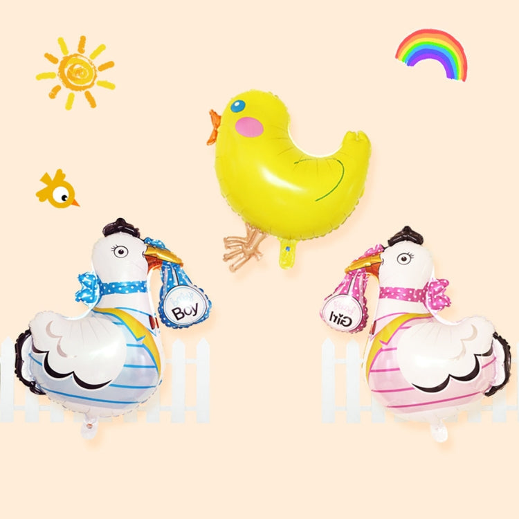 Cartoon Chicken Pattern Easter Holiday Party Animal Ornament Balloons, Random Color Delivery