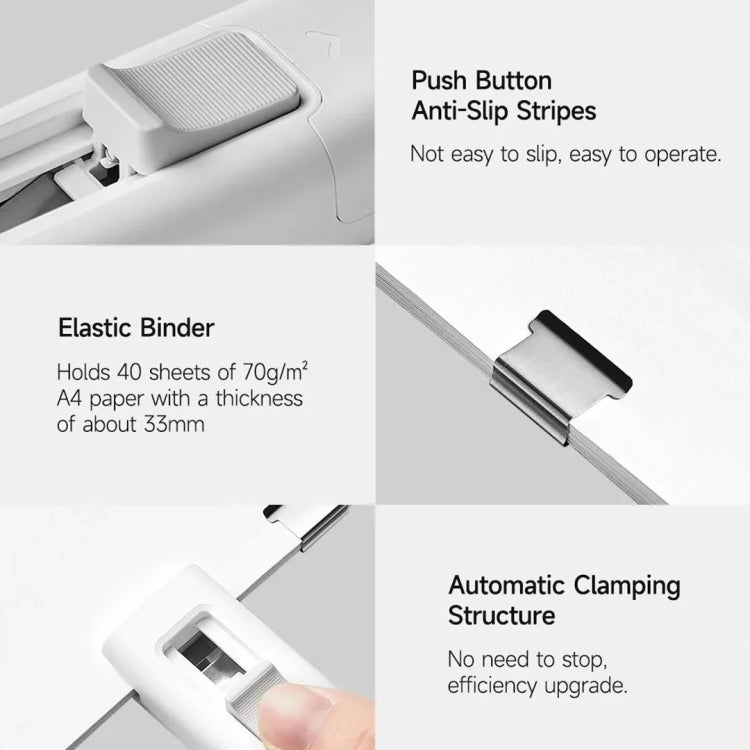 Original Xiaomi Mijia Push Clip Stapler Reusable Binder My Store