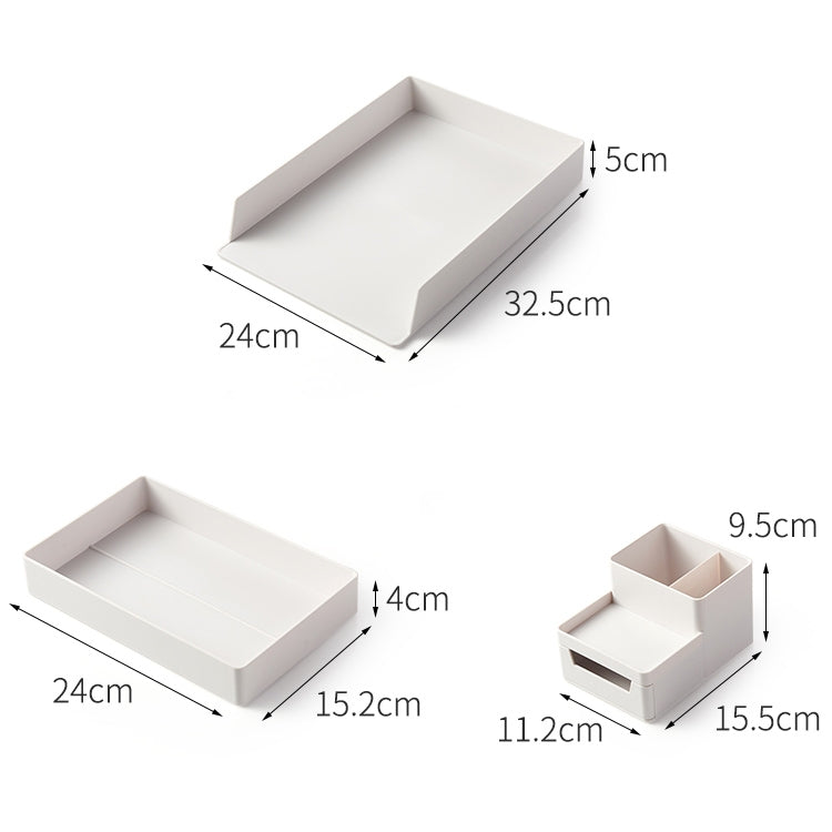 Desk-top Removable Pen Holder Stationery Box Assembly File Storage Box