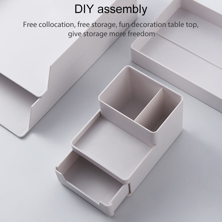 Desk-top Removable Pen Holder Stationery Box Assembly File Storage Box