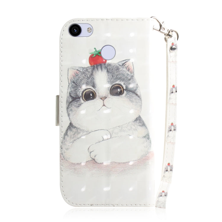 3D Painting Cute Cat Pattern Coloured Drawing Horizontal Flip Leather Case for Google Pixel 3a XL, with Holder & Card Slots & Wallet-Reluova