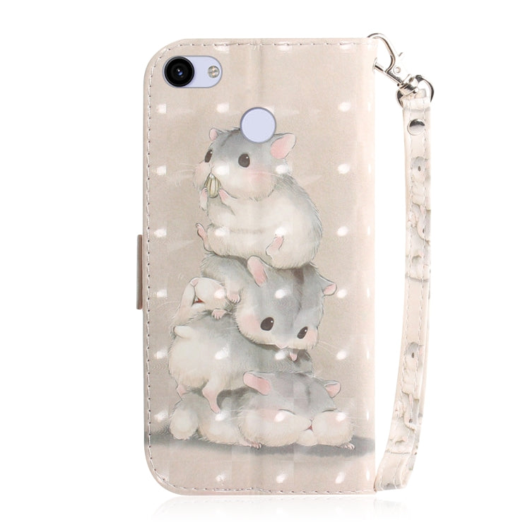 3D Painting Three Squirrels Pattern Coloured Drawing Horizontal Flip Leather Case for Google Pixel 3a XL, with Holder & Card Slots & Wallet-Reluova