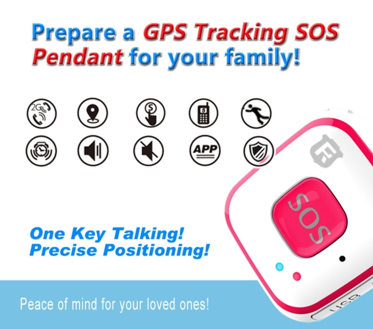 REACHFAR V28 Necklace Style GSM Mini LBS WiFi AGPS Tracker SOS Communicator