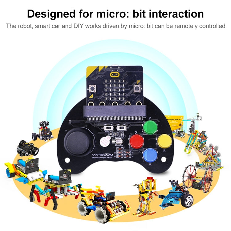 Yahboom Microbit  Basic Game Handle Board, Compatible with Micro:bit V2/1.5 Board, without Micro:bit V2/1.5 Board