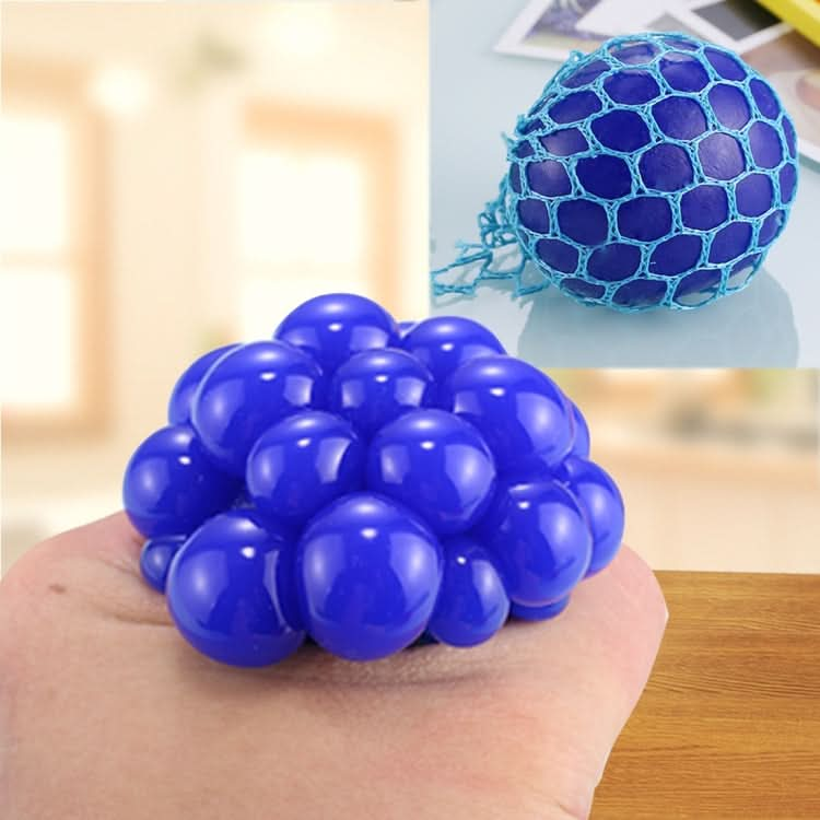 5cm Anti-Stress Face Reliever Grape Ball Extrusion Mood Squeeze Relief Healthy Funny Tricky Vent Toy with Hanging Ring Reluova