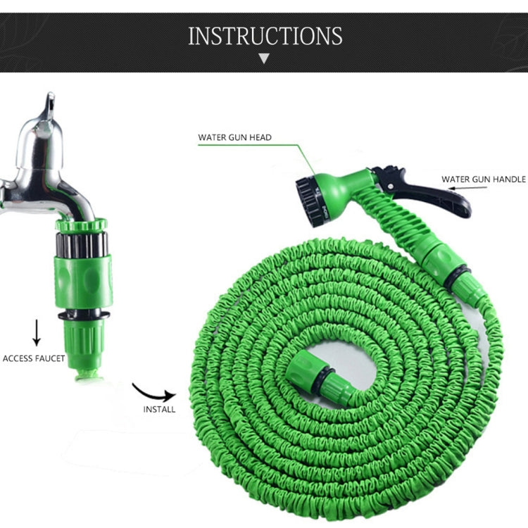 10-30m Telescopic Pipe Expandable Magic Flexible Garden Watering Hose with Spray Gun Set