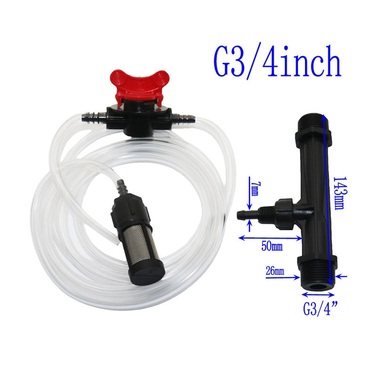 Venturi Fertilizer Applicator G3/4 Fertilizer and Filter Straw Kit with Six-point Connector My Store