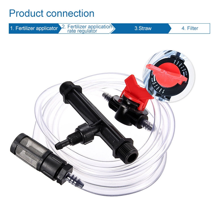 Venturi Fertilizer Applicator G3/4 Fertilizer and Filter Straw Kit with Six-point Connector My Store