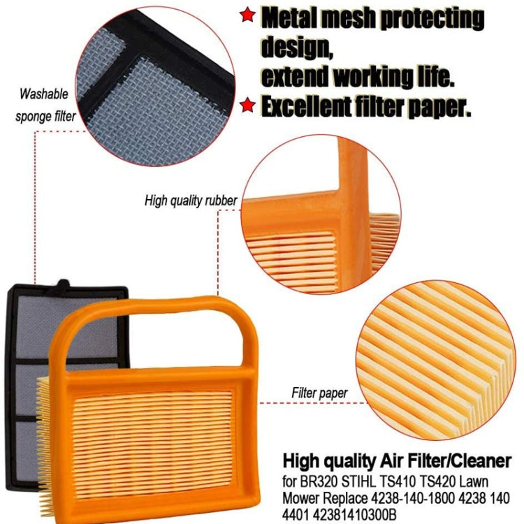 Air Filter Cleaner for Stihl TS410 420 480 500i Concrete Cutoff Chop Saw Replace 4238 141 0300 Stens 605-555 Rotary 12716 My Store