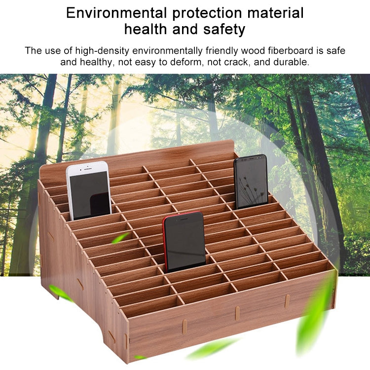 Wooden Multi-cell Mobile Phone Film Stand Desktop Display Rack, 30 Grids, Size: 31.5x23.5x18.5cm Reluova