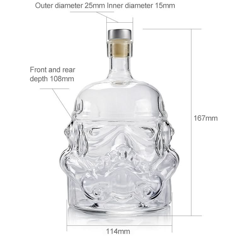 Glass Bottle Wine Pot Decanter Transparent Crystal Vodka Flagon Gift, Capacity: 650ml - Reluova