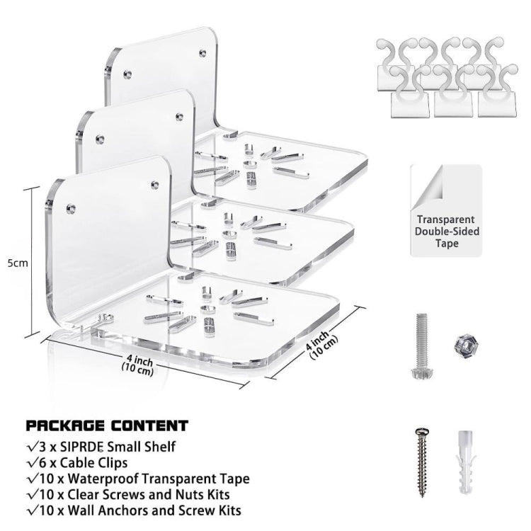 YX006 3 / Pack Acrylic Wall Hanger Holder My Store