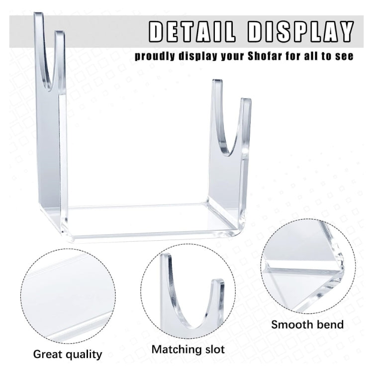 YX010 2 / Pack Transparent Acrylic Horn Display Stand My Store