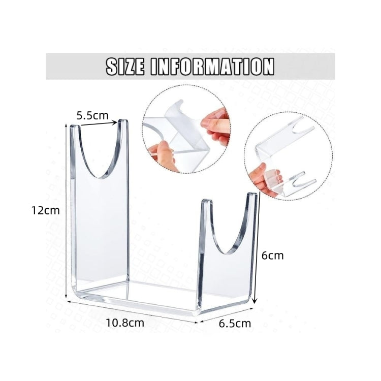 YX010 2 / Pack Transparent Acrylic Horn Display Stand My Store