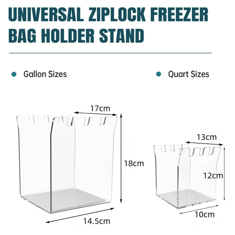 YX019-3 2 in 1 Acrylic Ziplock Bag Stand