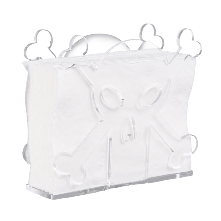 YX013-1 Acrylic Skull Table Paper Towel Organizer