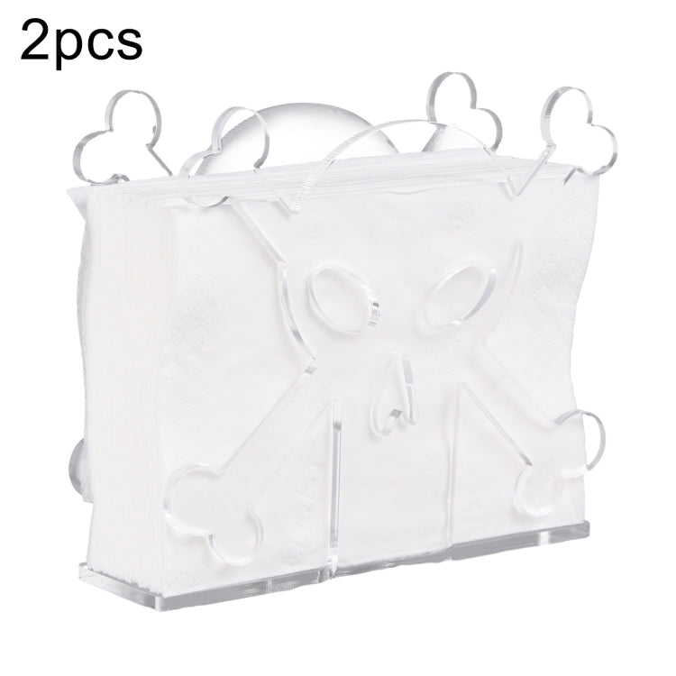 2pcs YX013-2 Acrylic Skull Table Paper Towel Organizer My Store