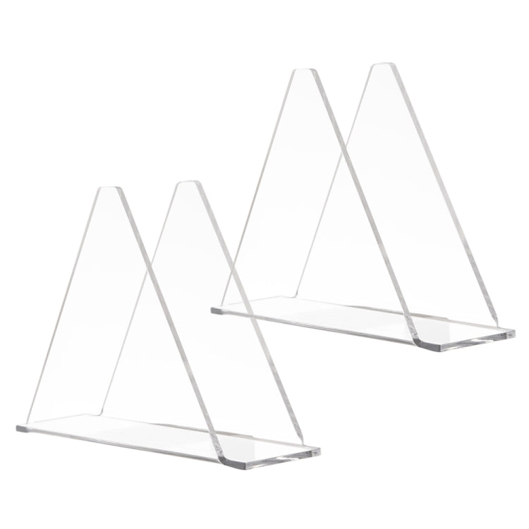 2pcs YX014-2 Acrylic Triangular Table Paper Towel Organizer