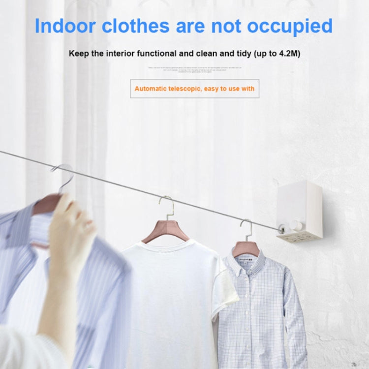 Retractable Indoor And Outdoor Clothes Wall Hanger Magic Drying Rack Balcony Bathroom Invisible Clothesline Wire Rope