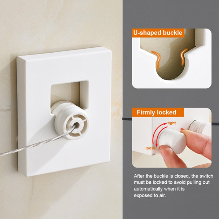 Retractable Indoor And Outdoor Clothes Wall Hanger Magic Drying Rack Balcony Bathroom Invisible Clothesline Wire Rope