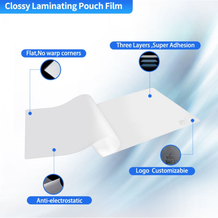 100pcs / Pack A4 5.5c Thickness Clear Laminating Film