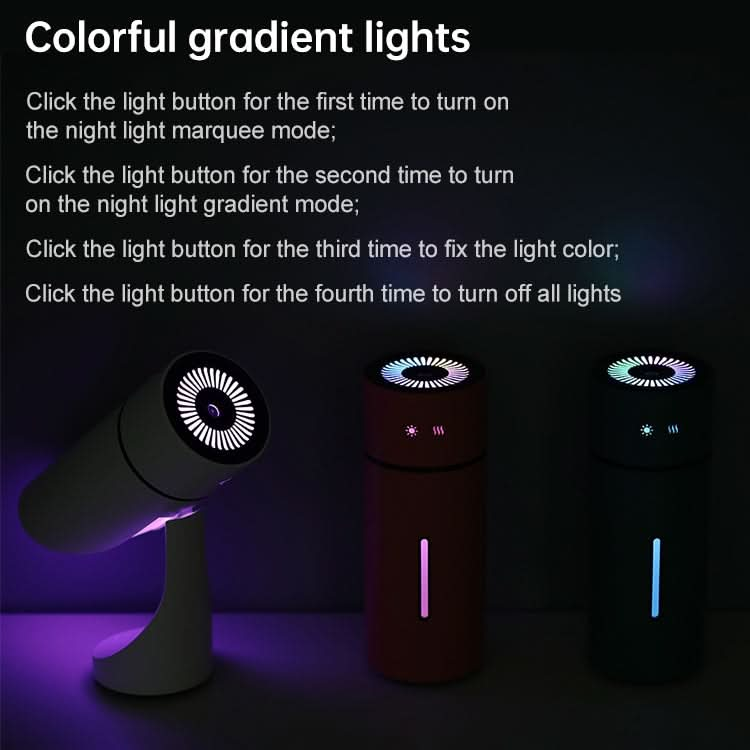 D20 260ML Jianie Heavy Fog Air Humidifier Colorful Night Light Nano Mist Sprayer Air Purifier Reluova