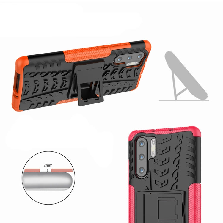 Tire Texture TPU+PC Shockproof Case for Huawei P30 Pro, with Holder My Store