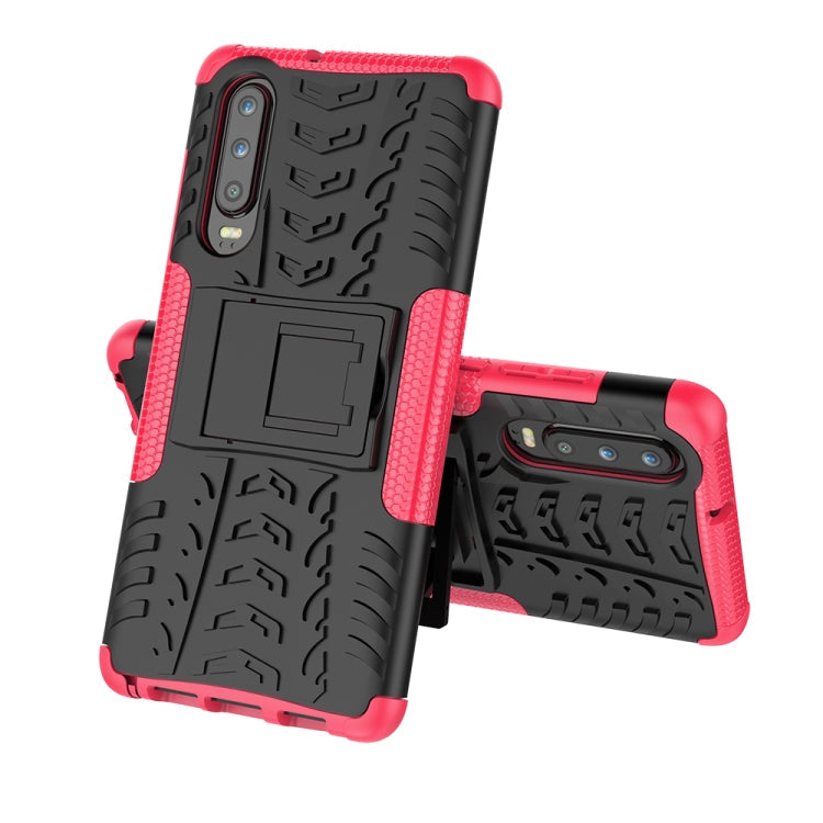 Tire Texture TPU+PC Shockproof Case for Huawei P30, with Holder