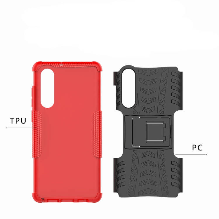 Tire Texture TPU+PC Shockproof Case for Huawei P30, with Holder