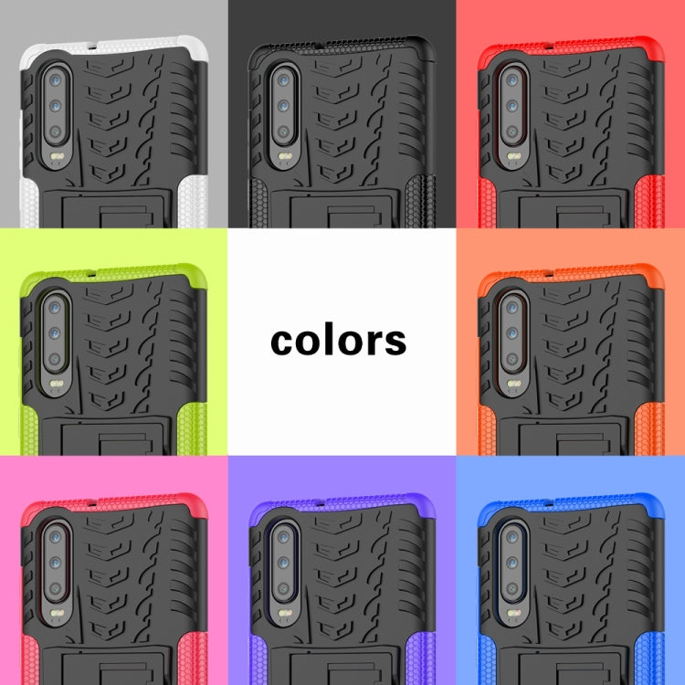 Tire Texture TPU+PC Shockproof Case for Huawei P30, with Holder My Store