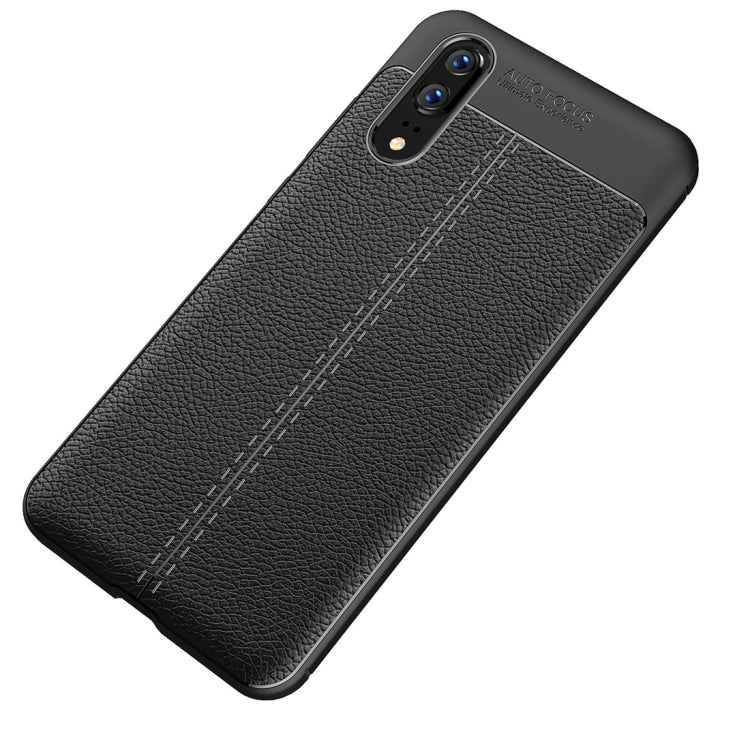 For Huawei  P20 Litchi Texture Soft TPU Protective Back Cover Case My Store