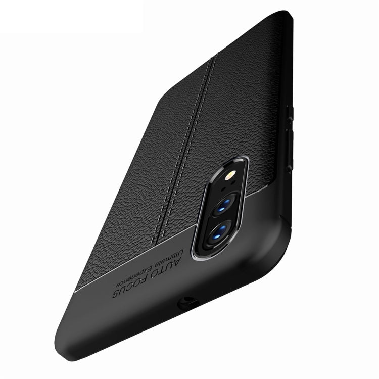 For Huawei  P20 Litchi Texture Soft TPU Protective Back Cover Case