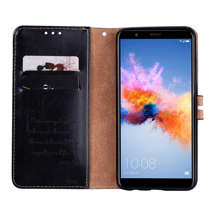 For Huawei Honor Play 7X Business Style Oil Wax Texture Horizontal Flip Leather Case with Holder & Card Slots & Wallet My Store