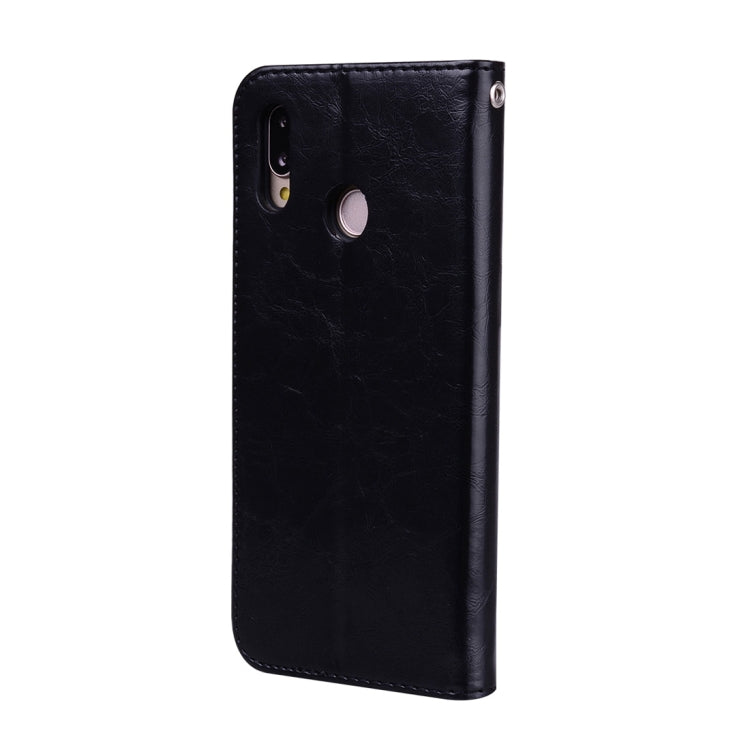 For Huawei P20 Lite Business Style Oil Wax Texture Horizontal Flip Leather Case with Holder & Card Slots & Wallet