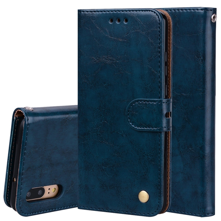 For Huawei P20 Lite Business Style Oil Wax Texture Horizontal Flip Leather Case with Holder & Card Slots & Wallet My Store