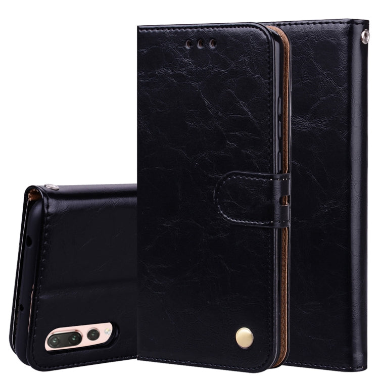 For Huawei P20 Pro Business Style Oil Wax Texture Horizontal Flip Leather Case with Holder & Card Slots & Wallet