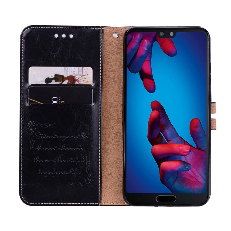 For Huawei P20 Pro Business Style Oil Wax Texture Horizontal Flip Leather Case with Holder & Card Slots & Wallet