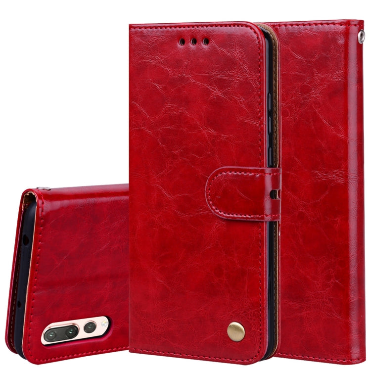 For Huawei P20 Pro Business Style Oil Wax Texture Horizontal Flip Leather Case with Holder & Card Slots & Wallet My Store