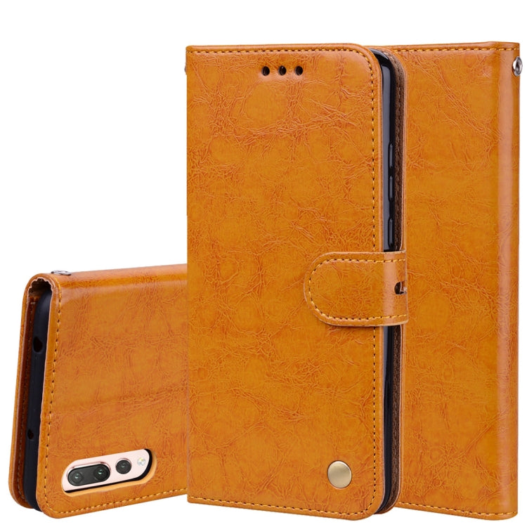 For Huawei P20 Pro Business Style Oil Wax Texture Horizontal Flip Leather Case with Holder & Card Slots & Wallet