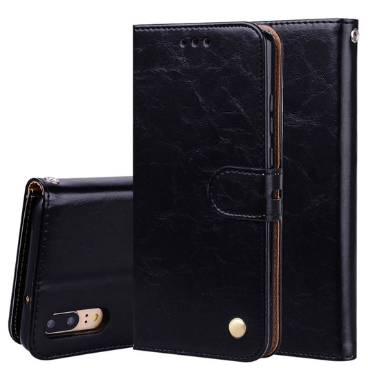 For Huawei P20 Business Style Oil Wax Texture Horizontal Flip Leather Case with Holder & Card Slots & Wallet My Store