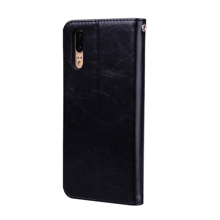 For Huawei P20 Business Style Oil Wax Texture Horizontal Flip Leather Case with Holder & Card Slots & Wallet My Store