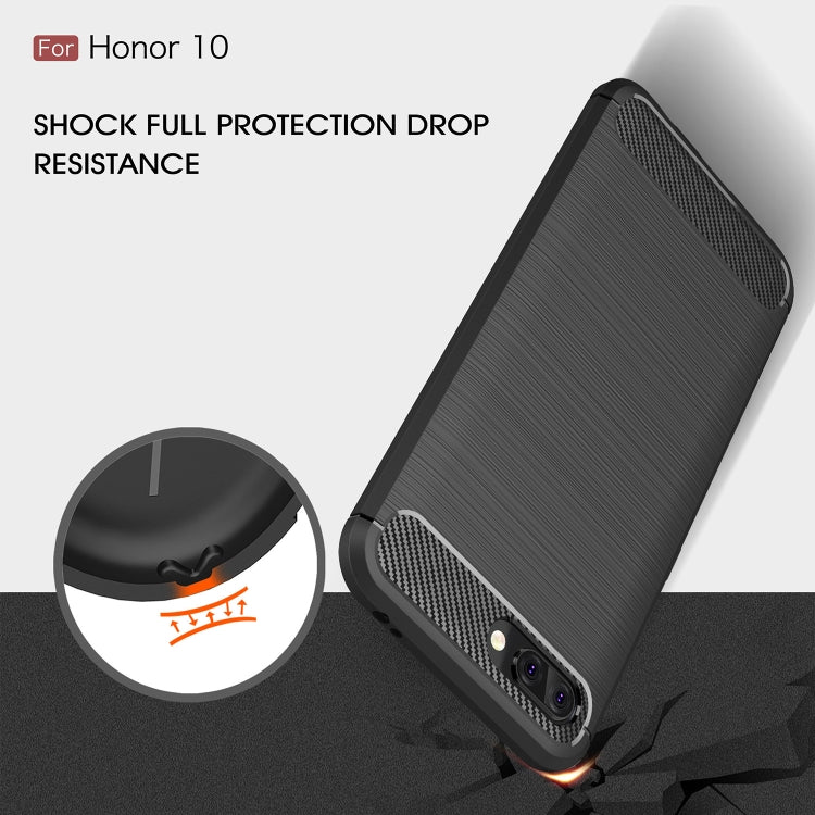 Brushed Texture Carbon Fiber Shockproof TPU Case for Huawei Honor 10 My Store