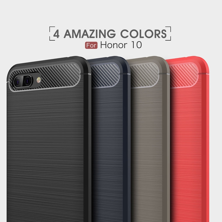 Brushed Texture Carbon Fiber Shockproof TPU Case for Huawei Honor 10