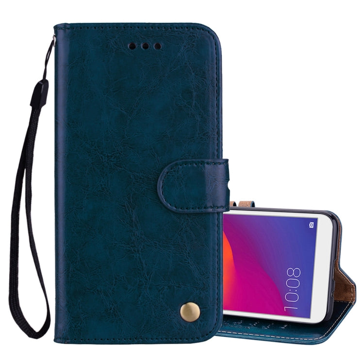 Business Style Oil Wax Texture Horizontal Flip Leather Case for Huawei Y5 (2018) / Y5 Prime (2018) / Honor 7A (Russian Version), with Holder & Card Slots & Wallet