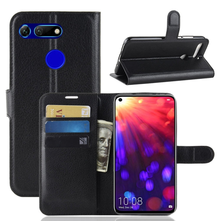 Litchi Texture Horizontal Flip Leather Case for Huawei Honor View 20, with Wallet & Holder & Card Slots